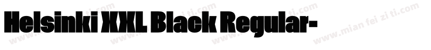 Helsinki XXL Black Regular字体转换